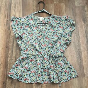 Monteau Floral Print Women's Top…. ( color mint )